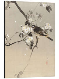 Magnettafel Vogel auf einem blühenden Zweig
