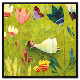 Gerahmter Kunstdruck Blumenwiese