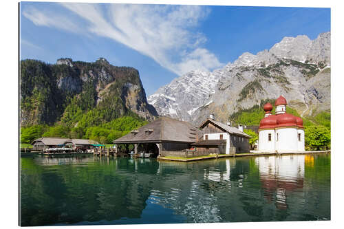 Cuadro de plexi-alu Casas en Koenigssee, Parque Nacional Berchtesgaden