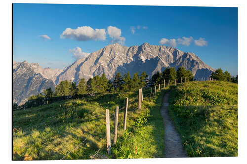 Aluminiumtavla Watzmann sunrise on the east wall