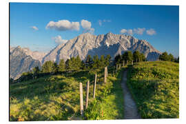 Print på aluminium Watzmann sunrise on the east wall