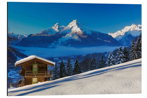 Aluminium print Winter wonderland at Mount Watzmann