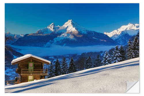 Wandsticker Winter am Watzmann