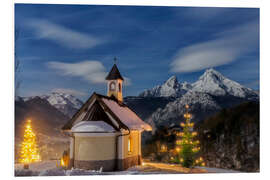 Tableau en PVC Christmas chapel at Watzmann