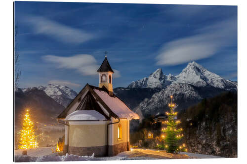 Galleritryk Christmas chapel at Watzmann