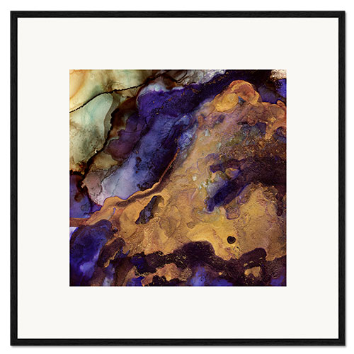 Plakat artystyczny premium w ramie Purple and Gold