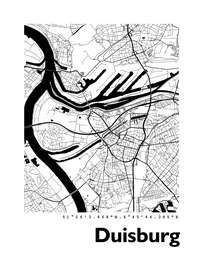 Magnettafel Stadtplan von Duisburg