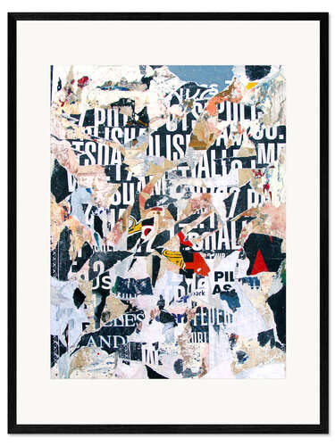 Impressão artística com moldura Abstract typography