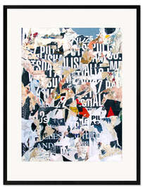 Impressão artística com moldura Abstract typography