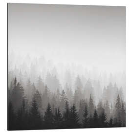 Magnettafel Wald im Nebel