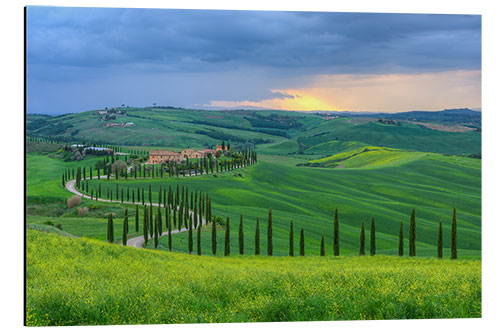 Cuadro de aluminio Rural property in the hills Crete Senesi, Tuscany