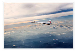 Poster Concorde devant l'horizon