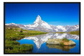 Gerahmter Kunstdruck Matterhorn im Sommer