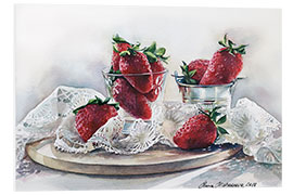 Tableau en PVC Strawberries and lace