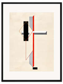 Gerahmter Kunstdruck Proun Komposition