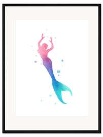 Gerahmter Kunstdruck Meerjungfrau