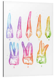 Magnettafel Regenbogen-Zähne