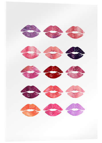 Acrylic print Lipsticks