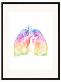 Gerahmter Kunstdruck Regenbogen-Lungen
