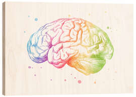 Obraz na drewnie Rainbow brain