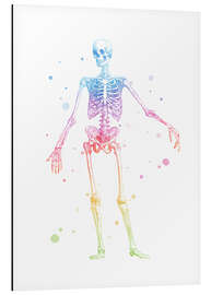 Aluminium print Rainbow skeleton