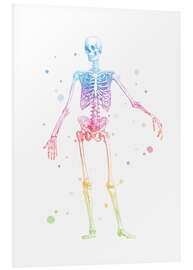 Foam board print Rainbow skeleton