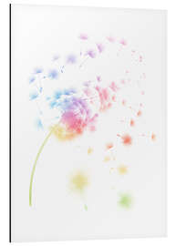 Magnettafel Regenbogen-Pusteblumen