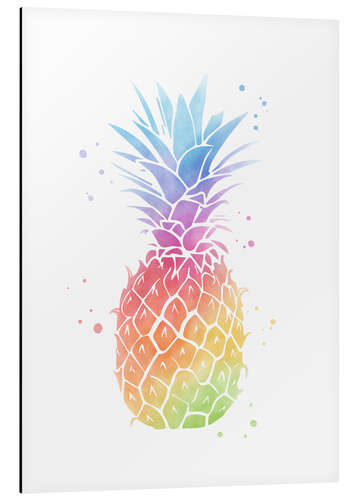 Alubild Regenbogen-Ananas