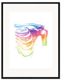 Gerahmter Kunstdruck Regenbogen-Schulter