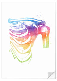 Wandsticker Regenbogen-Schulter