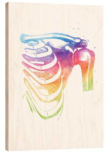 Quadro de madeira Rainbow shoulders