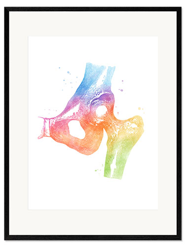 Ingelijste kunstdruk Rainbow hips