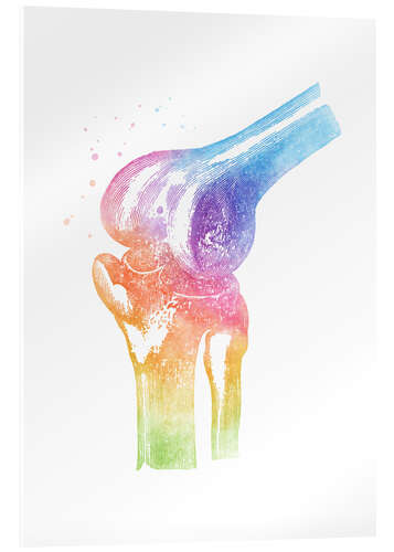 Acrylic print Bent Knie Rainbow