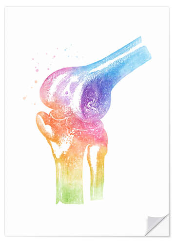 Wandsticker Regenbogen-Kniegelenk