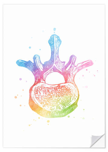 Wandsticker Regenbogen-Wirbel