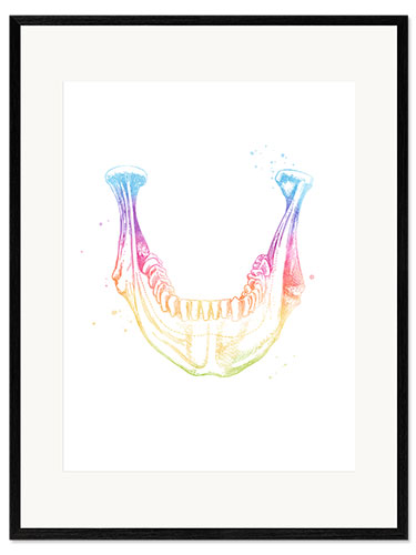 Impresión de arte enmarcada Arco iris de la mandíbula inferior