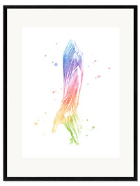 Plakat artystyczny premium w ramie Rainbow arm