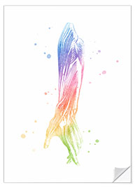 Selvklebende plakat Rainbow arm