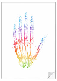 Naklejka na ścianę Rainbow hand bones