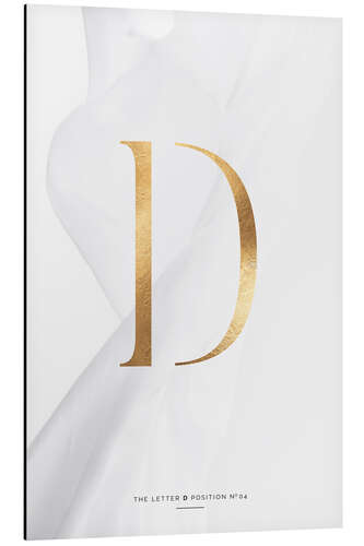 Aluminium print GOLD LETTER COLLECTION D