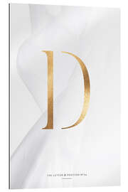 Quadro em plexi-alumínio GOLD LETTER COLLECTION D