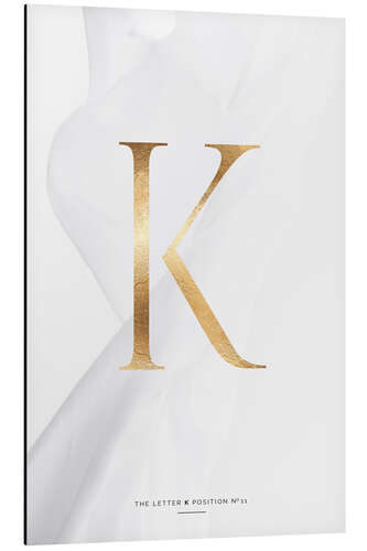 Aluminiumsbilde GOLD LETTER COLLECTION K