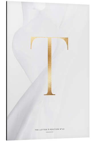 Aluminiumsbilde GOLD LETTER COLLECTION T