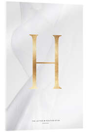 Acrylic print GOLD LETTER COLLECTION H