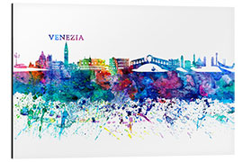 Tableau en aluminium Skyline VENEZIA Colorful Silhouette