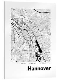 Gallery print City map of Hannover