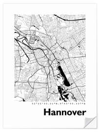 Wall sticker City map of Hannover