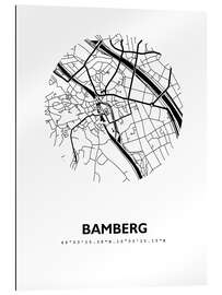 Gallery print City map of Bamberg