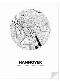 Wandsticker Stadtplan von Hannover, Kreis