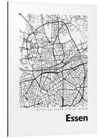 Quadro em alumínio City map of Essen